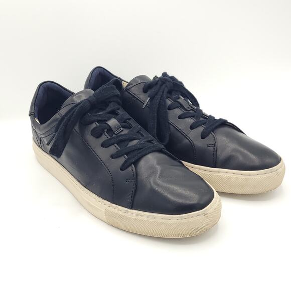 Banana Republic Rich Black Leather Lace Up Shoes Mens Size 9 - Picture 2 of 9